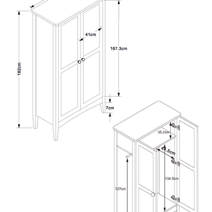 Painted - Stylish 2 Door Wardrobe