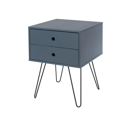 Painted - Telford Metal Leg 2 Drawer Bedside