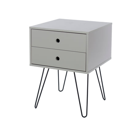 Painted - Telford Metal Leg 2 Drawer Bedside