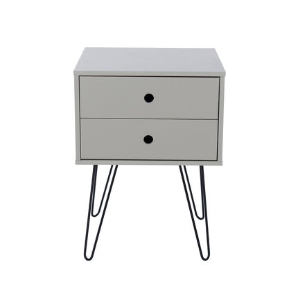 Painted - Telford Metal Leg 2 Drawer Bedside