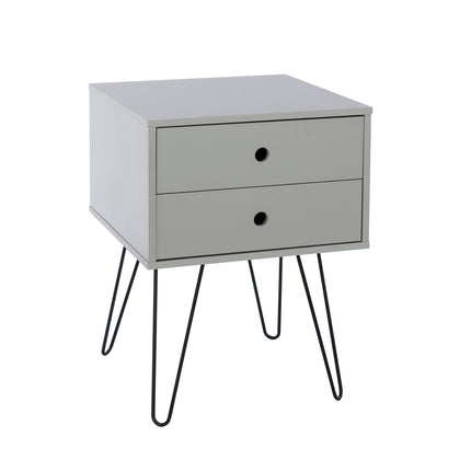 Painted - Telford Metal Leg 2 Drawer Bedside