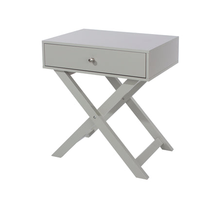Painted - X Leg 1 Drawer Petite Bedside