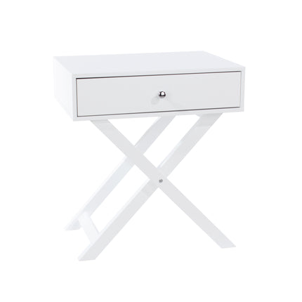 Painted - X Leg 1 Drawer Petite Bedside