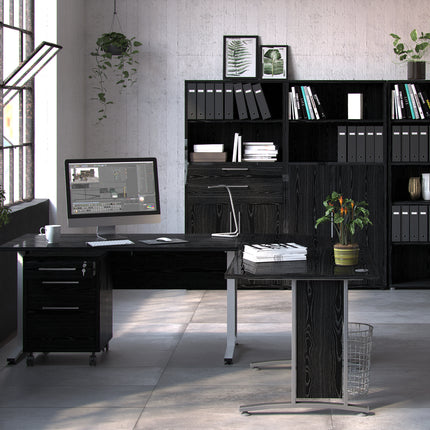 Prima - Desk 120cm in Black Woodgrain
