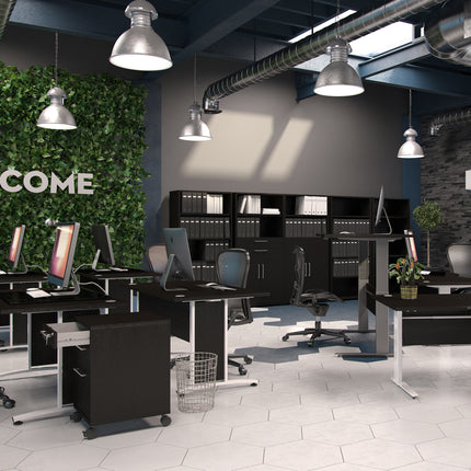 Prima - Desk 120cm in Black Woodgrain