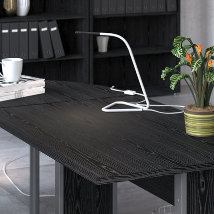 Prima - Desk 120cm in Black Woodgrain