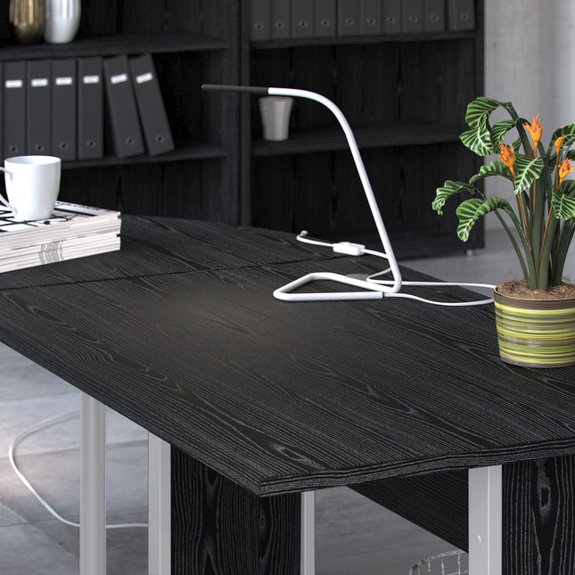 Prima - Desk 120cm in Black Woodgrain