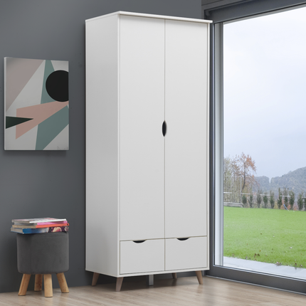 Pulford - 2 Door Wardrobe - 2 Drawers - White