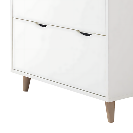 Pulford - 3 Piece Bedroom Set 4 Drawer - White & Sonoma Oak