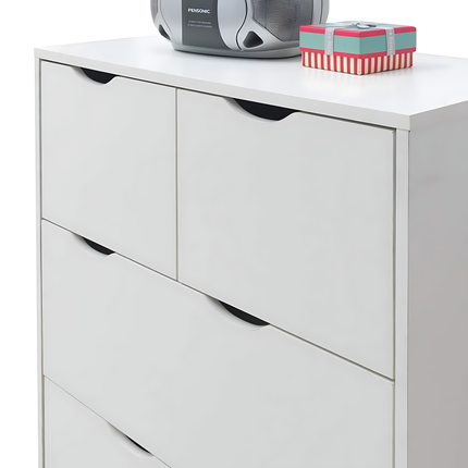 Pulford - 3 Piece Bedroom Set 4 Drawer - White & Sonoma Oak