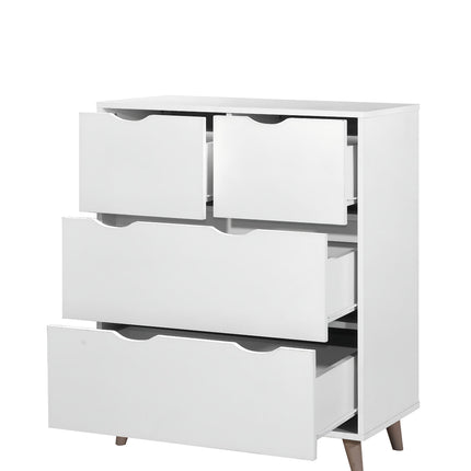 Pulford - 3 Piece Bedroom Set 4 Drawer - White & Sonoma Oak