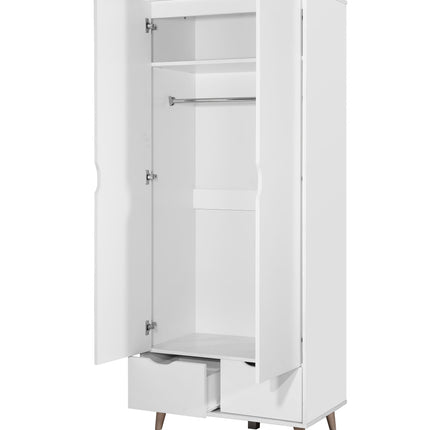 Pulford - 3 Piece Bedroom Set 4 Drawer - White & Sonoma Oak