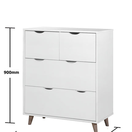 Pulford - 4 Drawer Chest - White