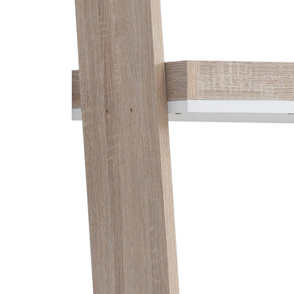 Pulford - Ladder Bookcase - White & Sonoma Oak