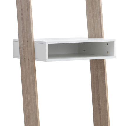 Pulford - Ladder Desk - White & Sonoma Oak