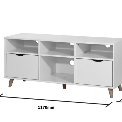Pulford - TV Unit - 2 Drawers - White