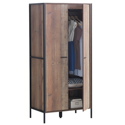 Stretton - 3 Piece Bedroom Set 2 Door Wardrobe - Rustic Oak