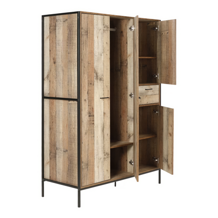 Stretton - 4 Door Wardrobe - Rustic Oak