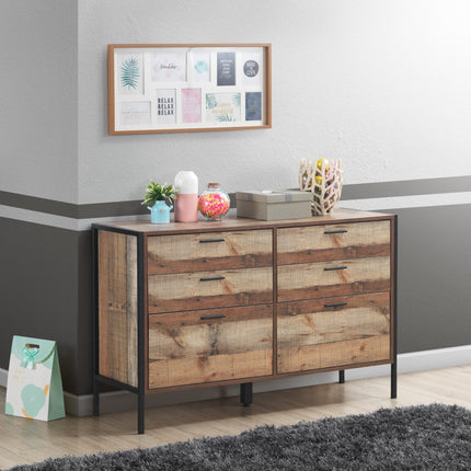 Stretton - 6 Drawer Chest - Rustic Oak
