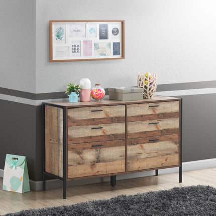 Stretton - 6 Drawer Chest - Rustic Oak