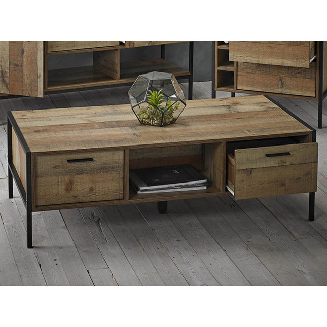 Stretton - Coffee Table 4 Drawer - Rustic Oak