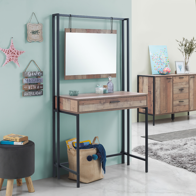 Stretton - Dressing Table - Mirror - Rustic Oak