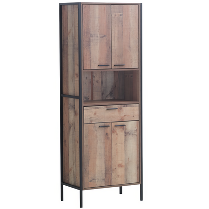 Stretton - Tall Storage Cabinet - Rustic Oak