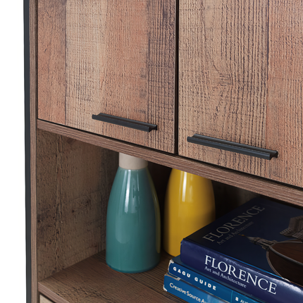 Stretton - Tall Storage Cabinet - Rustic Oak