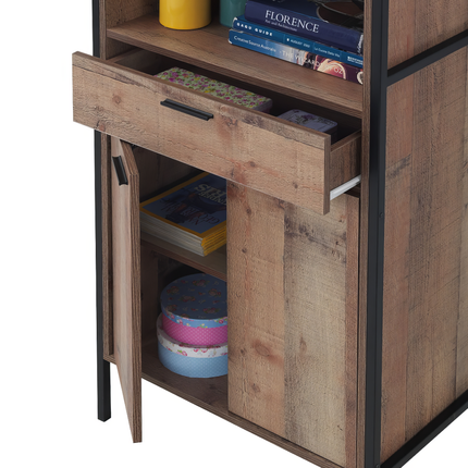 Stretton - Tall Storage Cabinet - Rustic Oak
