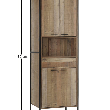 Stretton - Tall Storage Cabinet - Rustic Oak