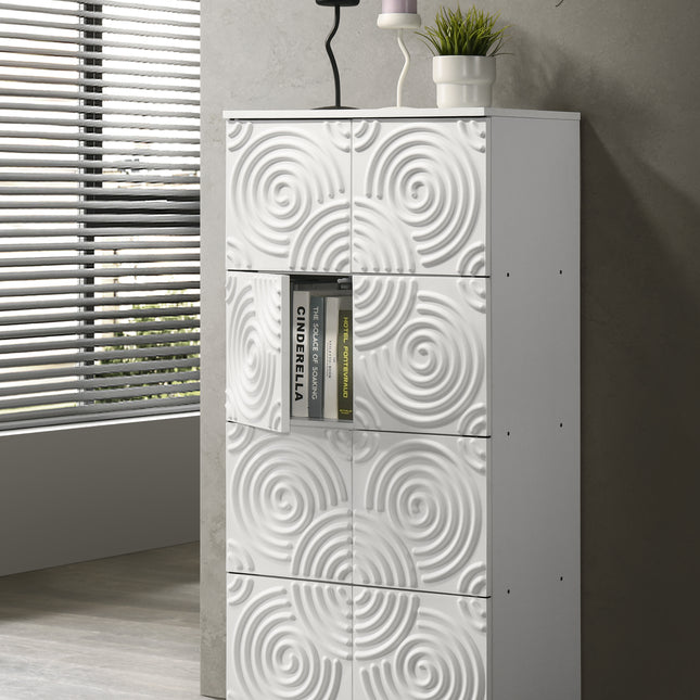 Essentials - Stylish And Functional 8 Door Storage Cabinet