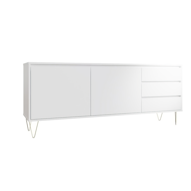 Monaco - 2 Door 3 Drawer Cabinet - White