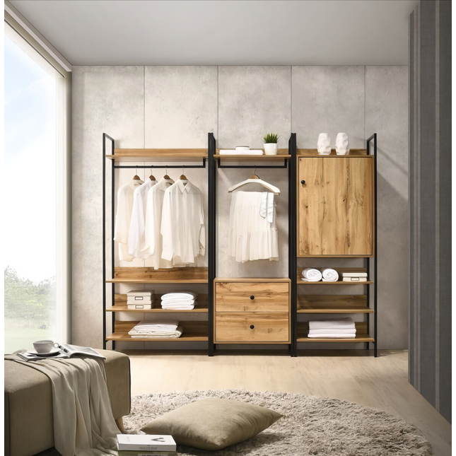 Zahra - 3 Piece Bedroom Furniture Set Open Wardrobes