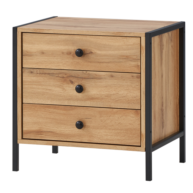 Zahra - Bedside Table - 3 Drawers