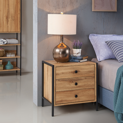 Zahra - Bedside Table - 3 Drawers
