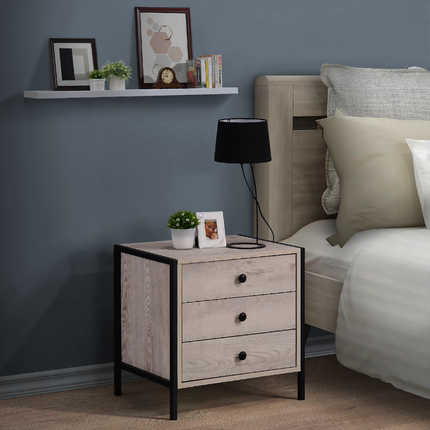 Zahra - Bedside Table - 3 Drawers
