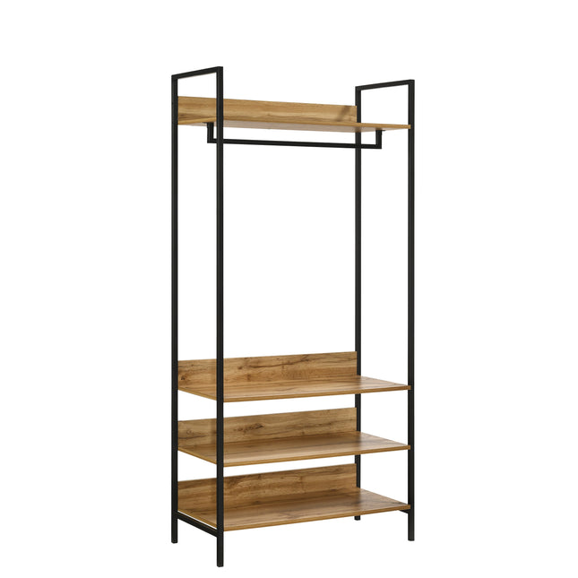 Zahra - Wide Open Wardrobe - 4 Shelves