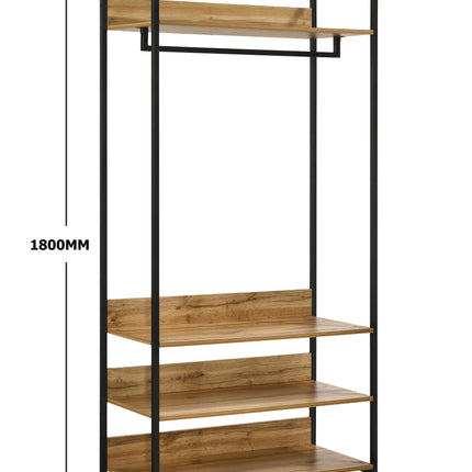Zahra - Wide Open Wardrobe - 4 Shelves
