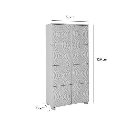 Essentials storage cabinet dimension diagram — 60cm wide x 35cm deep x 126cm high