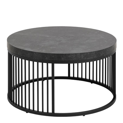 Strington Round Coffee Table in Matt Black – Scandinavian Design