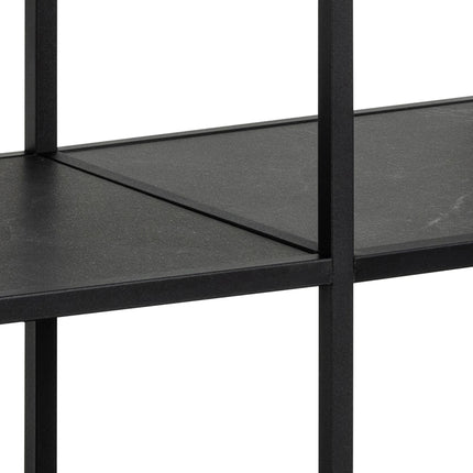 Strington - Bookcase with 2 Shelves in Black