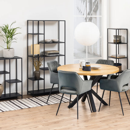 Newcastle - Asymmetrical Bookcase with 6 Shelves