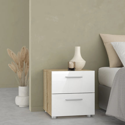 Pepe Bedroom Set 2 Door Wardrobe 6 Drawers High Gloss 201cm