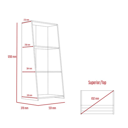Dallas - Bookcase - 3 Shelf Modern Angled