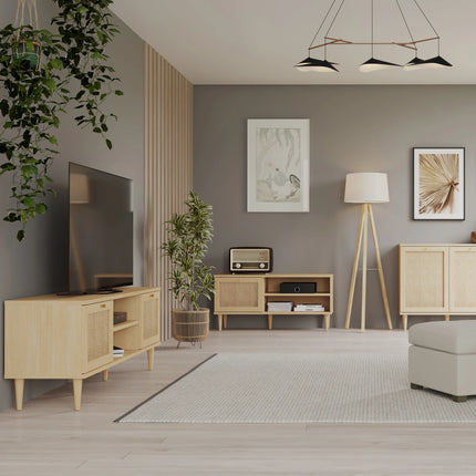 Calasetta - 2 Door 2 Shelf TV Unit in Rattan