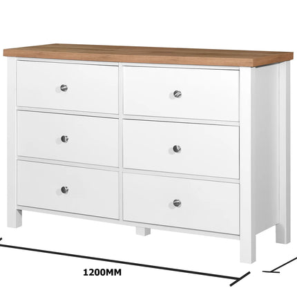 Astbury - 3 Piece Bedroom Set - 6 Drawer Chest - White