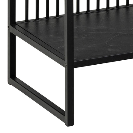 Strington - Bookcase with 2 Shelves in Black
