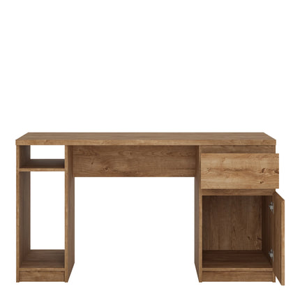 Fribo Oak Desk 1 Door 1 Drawer Laminate 135cm Wide
