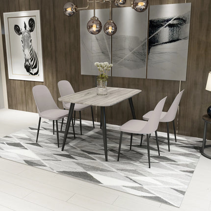 Aspen - Dining Chair Pair - Modern Plastic with Round Metal Legs