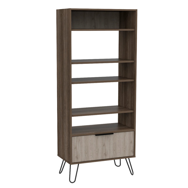 Nevada - Bookcase - 1 Door Industrial & Hairpin Legs